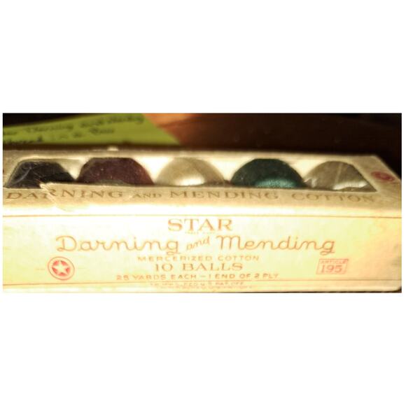 Vtg/Old STAR Darning and Mending Cotton Thread in Box 1 Missing - Picture 4 of 4